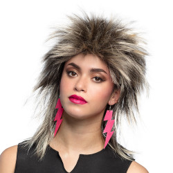 Disco náušnice růžový blesk